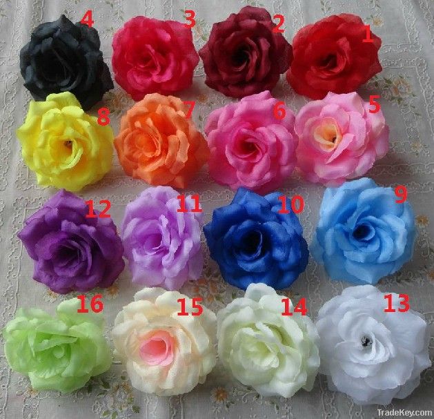 Artificial Silk Flower Heads Rose Peony Camellia Wedding Christmas