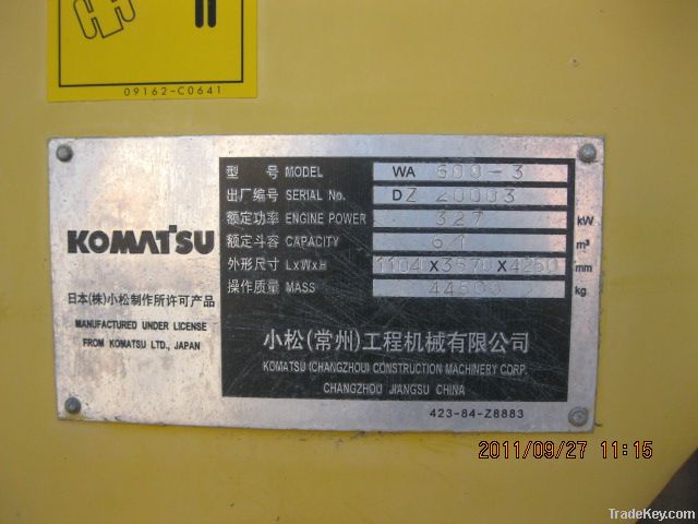 used WA600-3 Komatsu wheel loaders