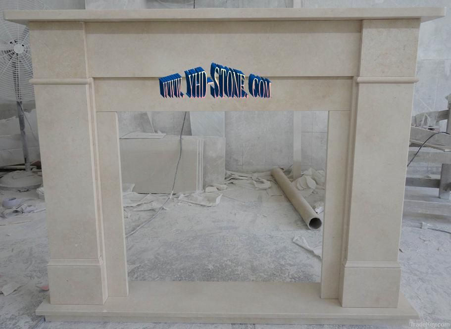 beautiful marble fireplace