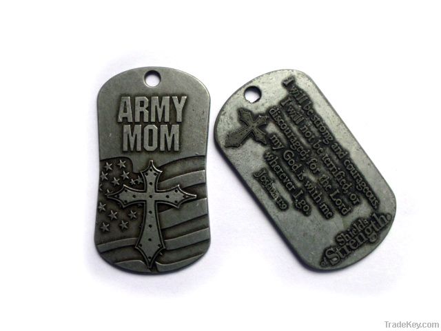 Military Dog Tag, Made of zinc alloy. Various plating available