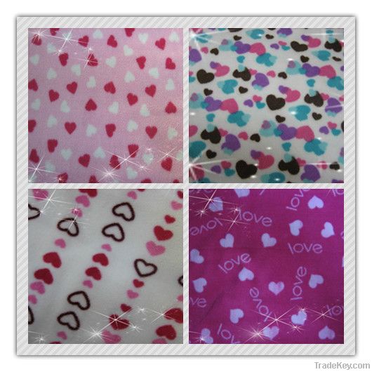 100% polyester printed polar fleece fabric