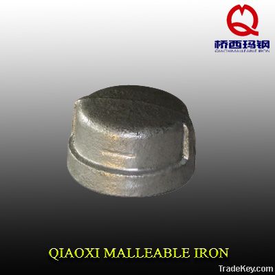 female banded galvanized malleable iron pipe fitting round cap