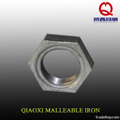 hexagon galvanized malleable cast iron pipe fitting backnut/locknut