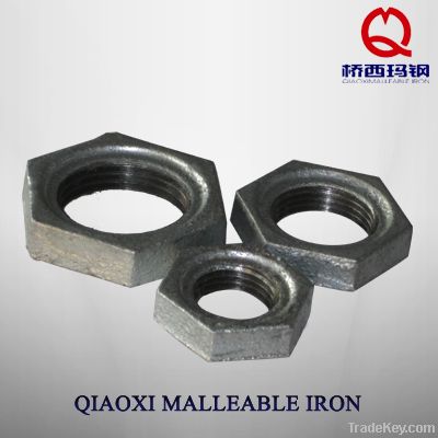 hexagon galvanized malleable cast iron pipe fitting backnut/locknut