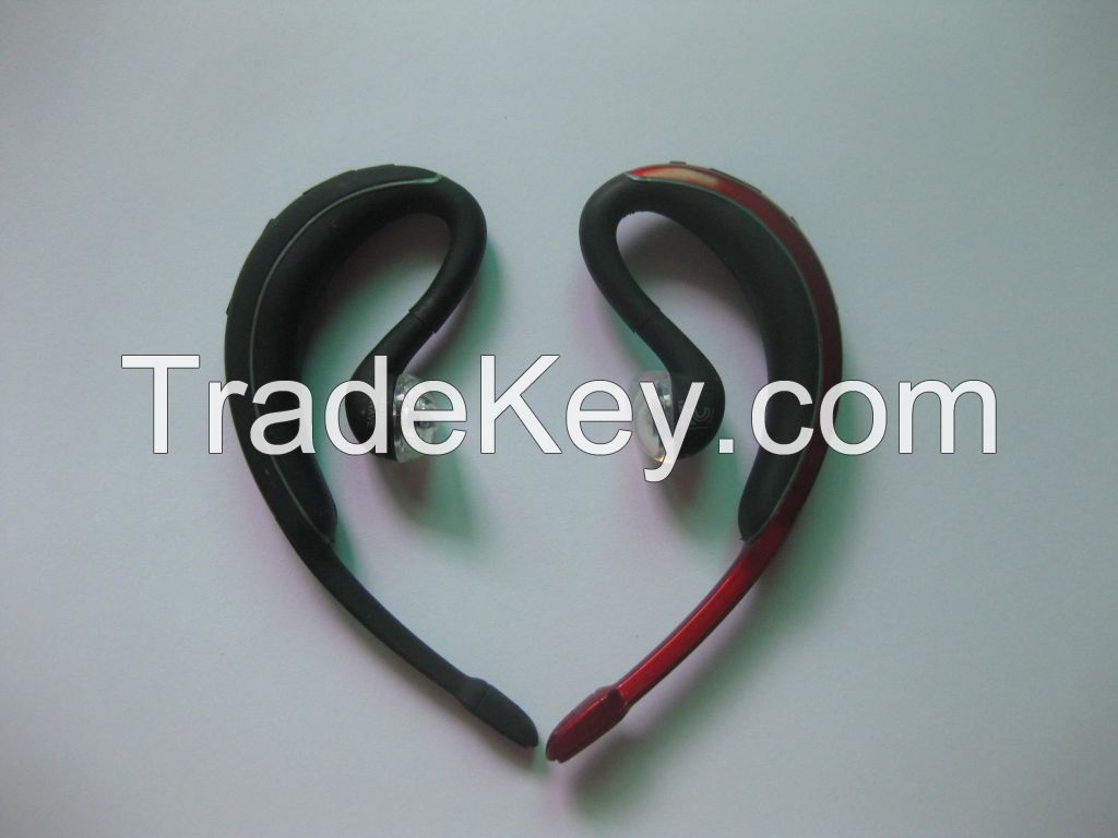 wind-noise reduction fashion bluetooth headset (shiny cola red)