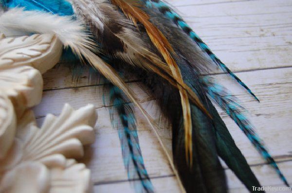 Grizzly Rooster Feathers For Hair Extensions