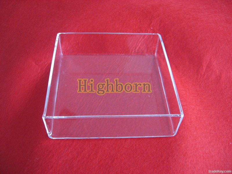 laboratory heating clear quartz glass container