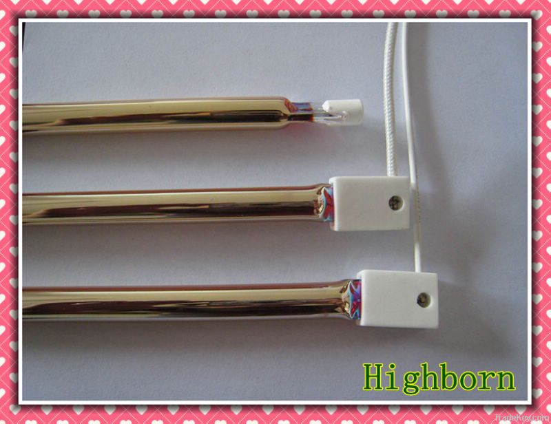 Gold coated quartz heater lamp