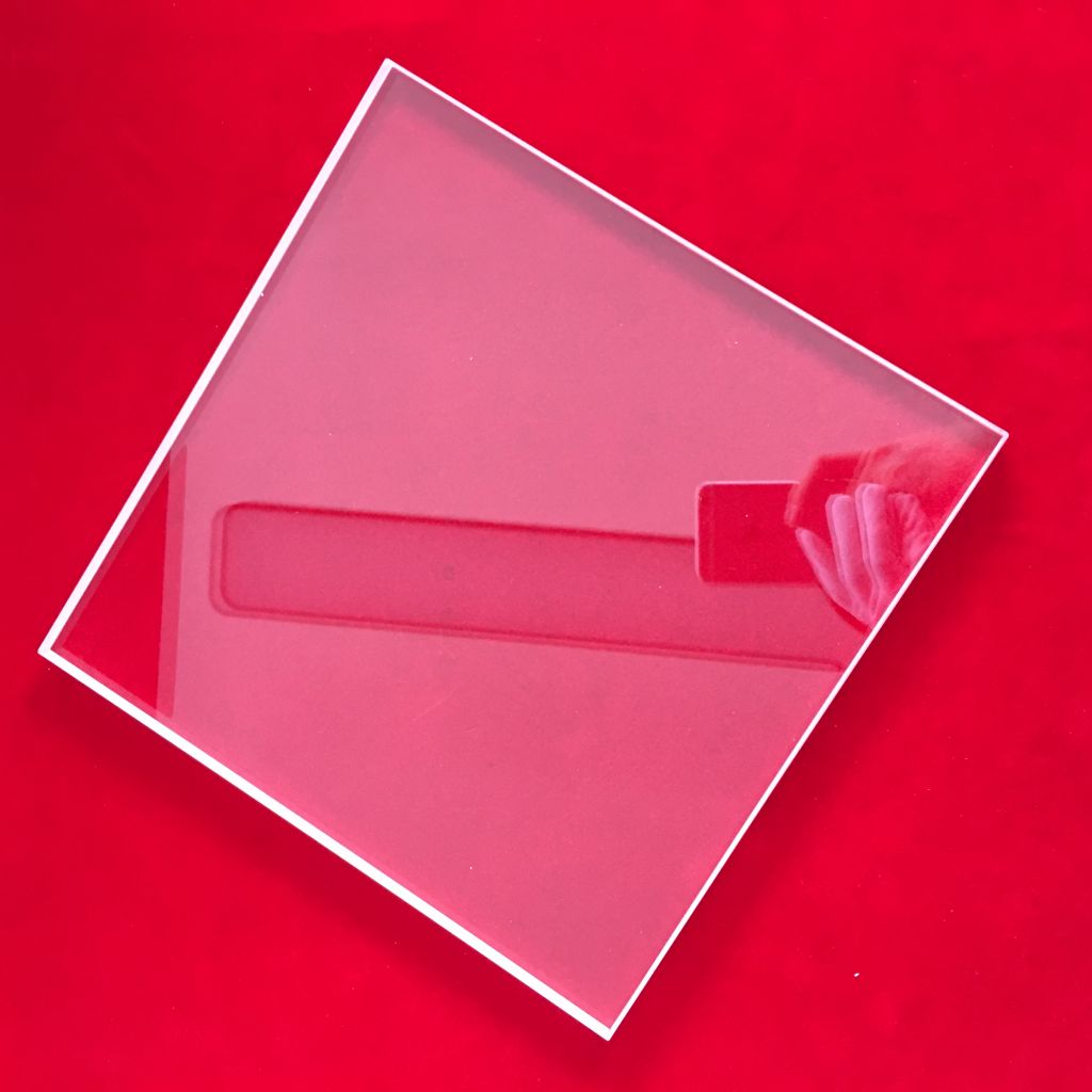 Clear square quartz glass plate in various size