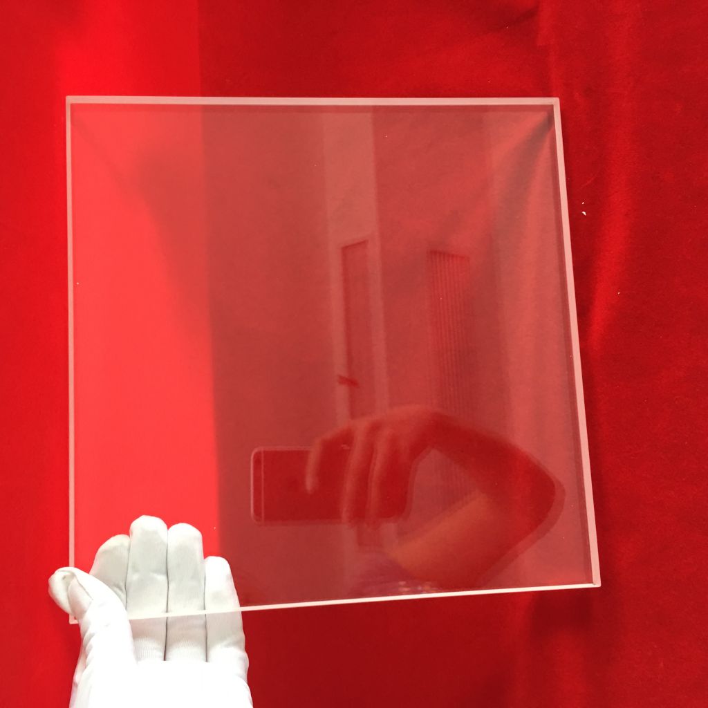 Clear square quartz glass plate in various size