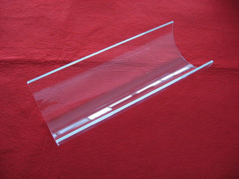 Big size arc quartz glass plate