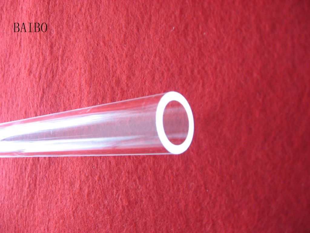 Polishing clear silica quartz glass tube