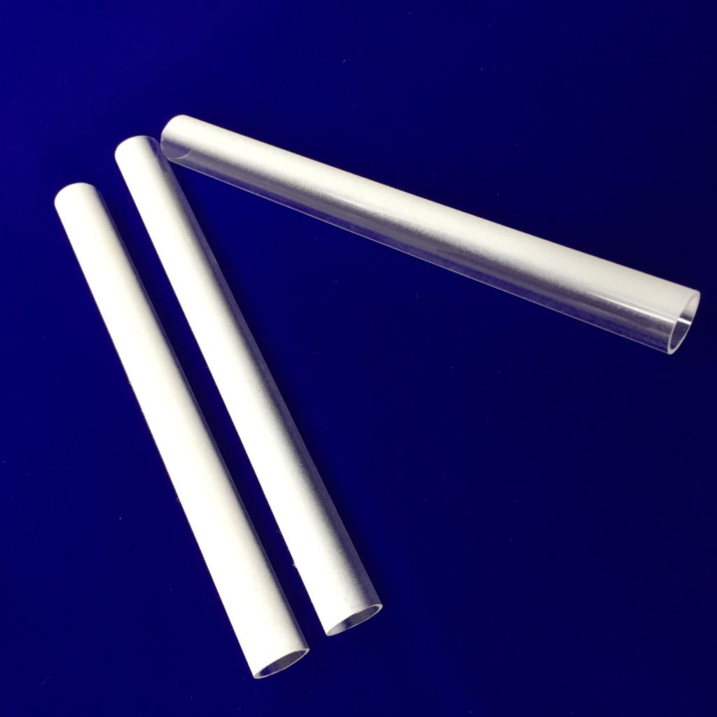 China supplier white plated quartz glass pipe