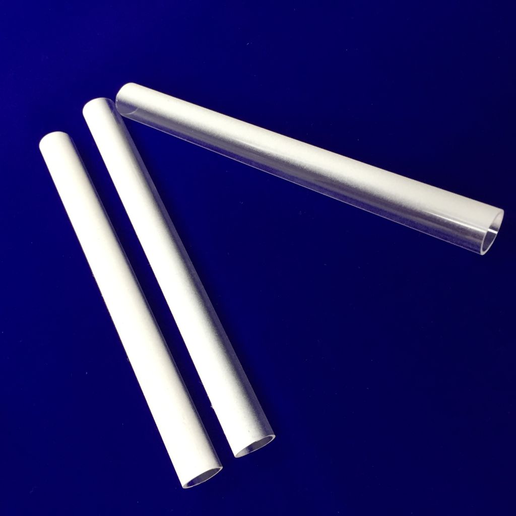 White plated quartz glass tube made in China