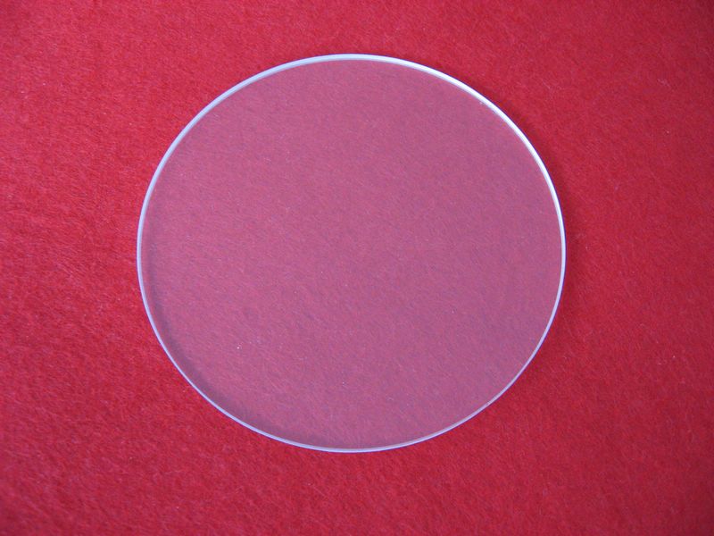 Clear round quartz glass plate