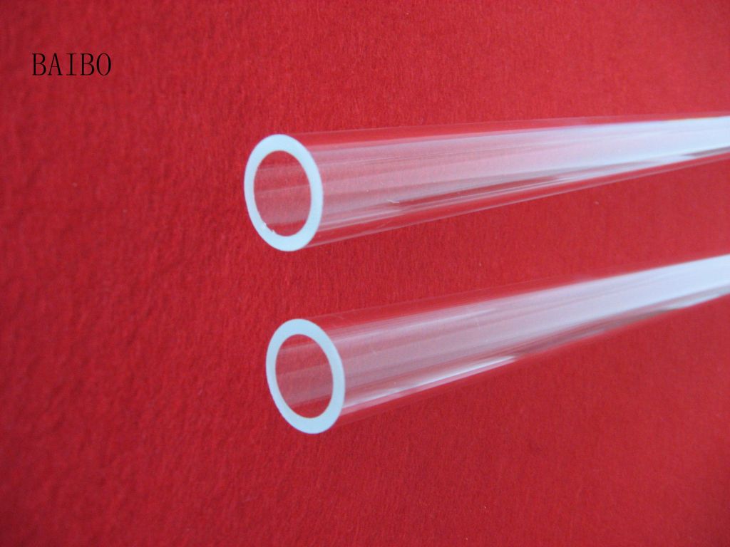 Polishing clear quartz glass tube