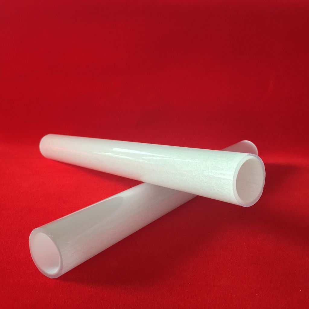 Customized milky white quartz glass tube