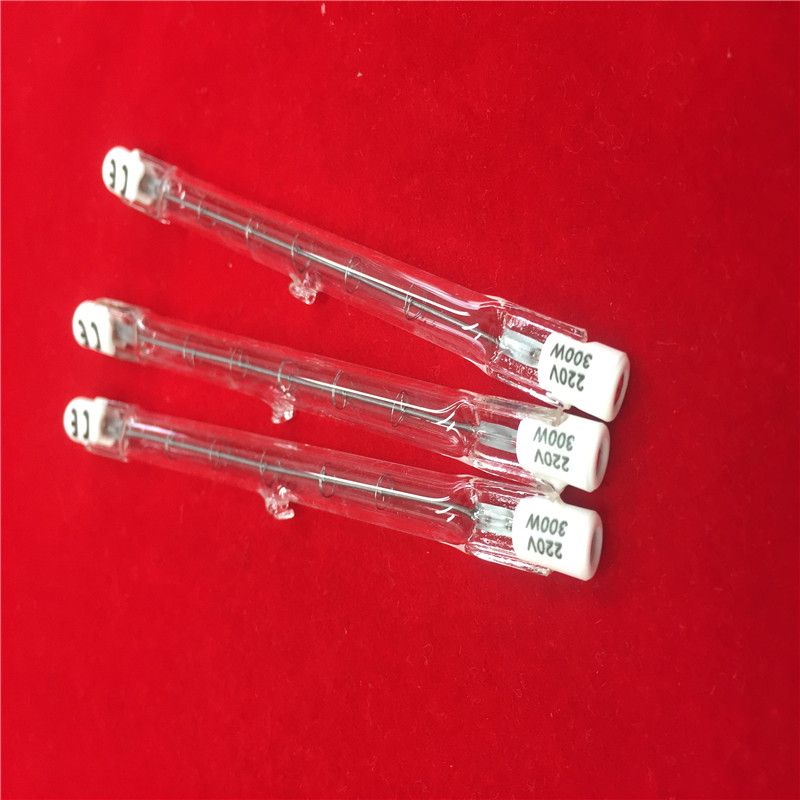 J78 J118 J189 Clear Linear heater tube 60W 80W 120W 160W R7S Quartz Glass Tungsten Halogen Lamps