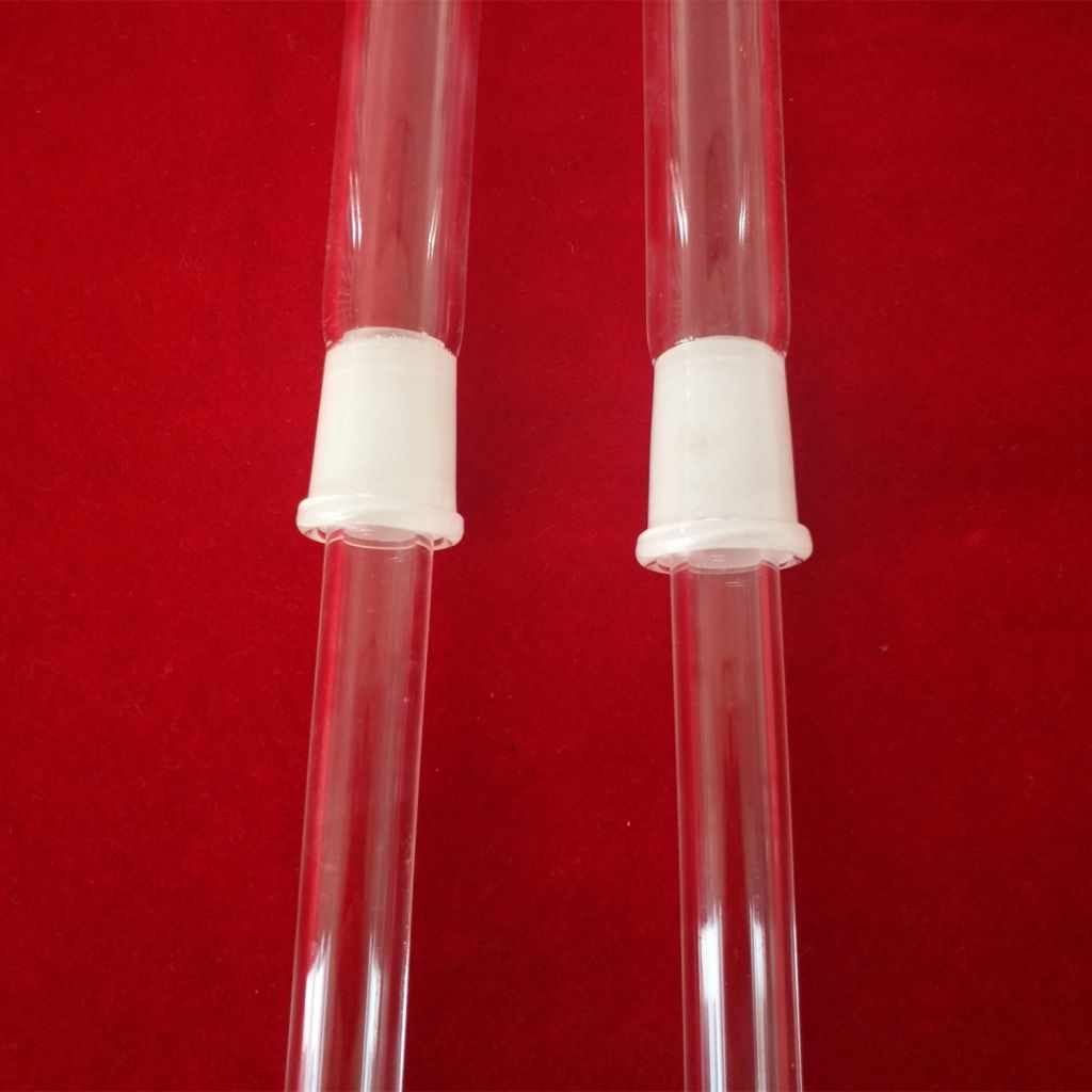 Low price male and female quartz glass tube