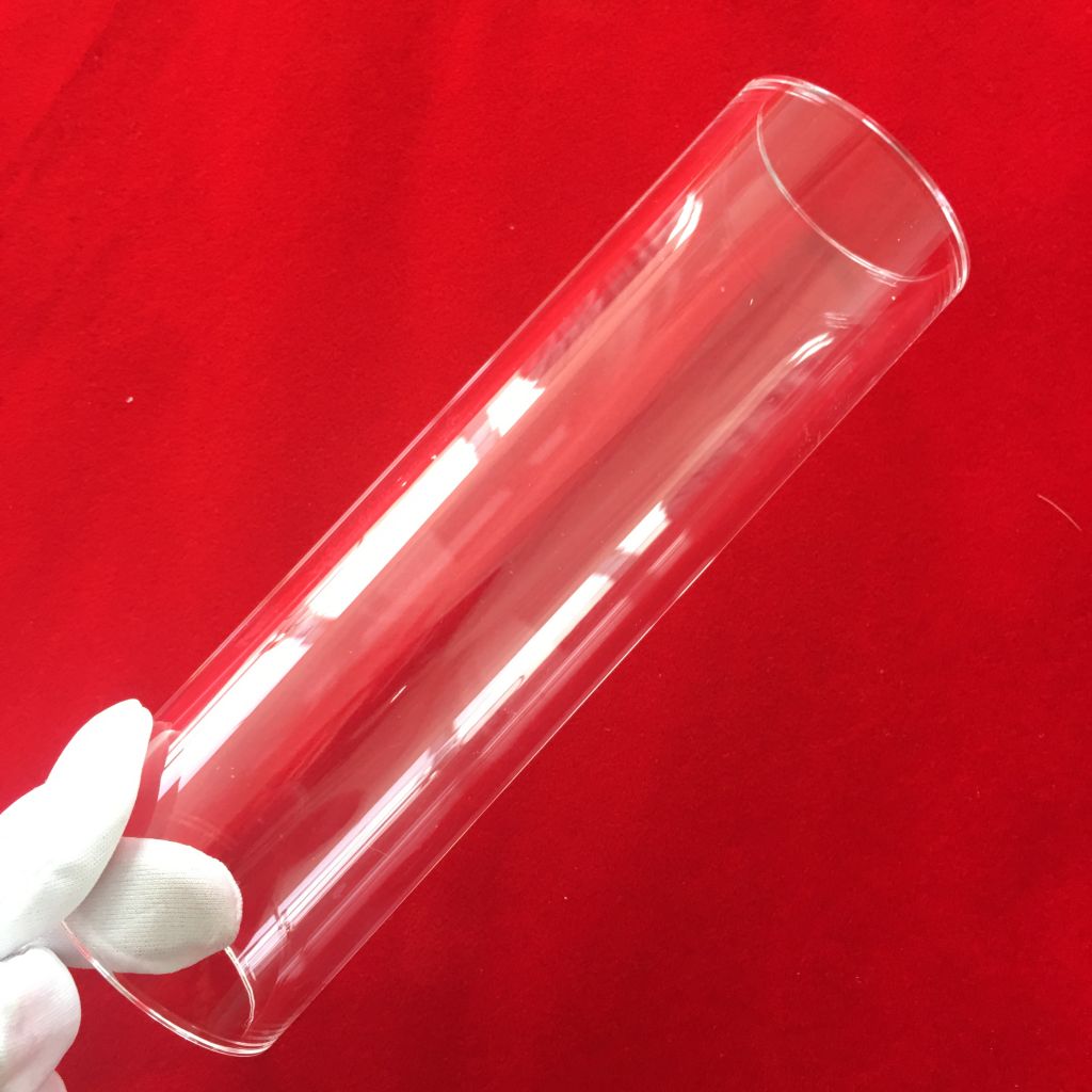Thick transparent quartz glass pipe