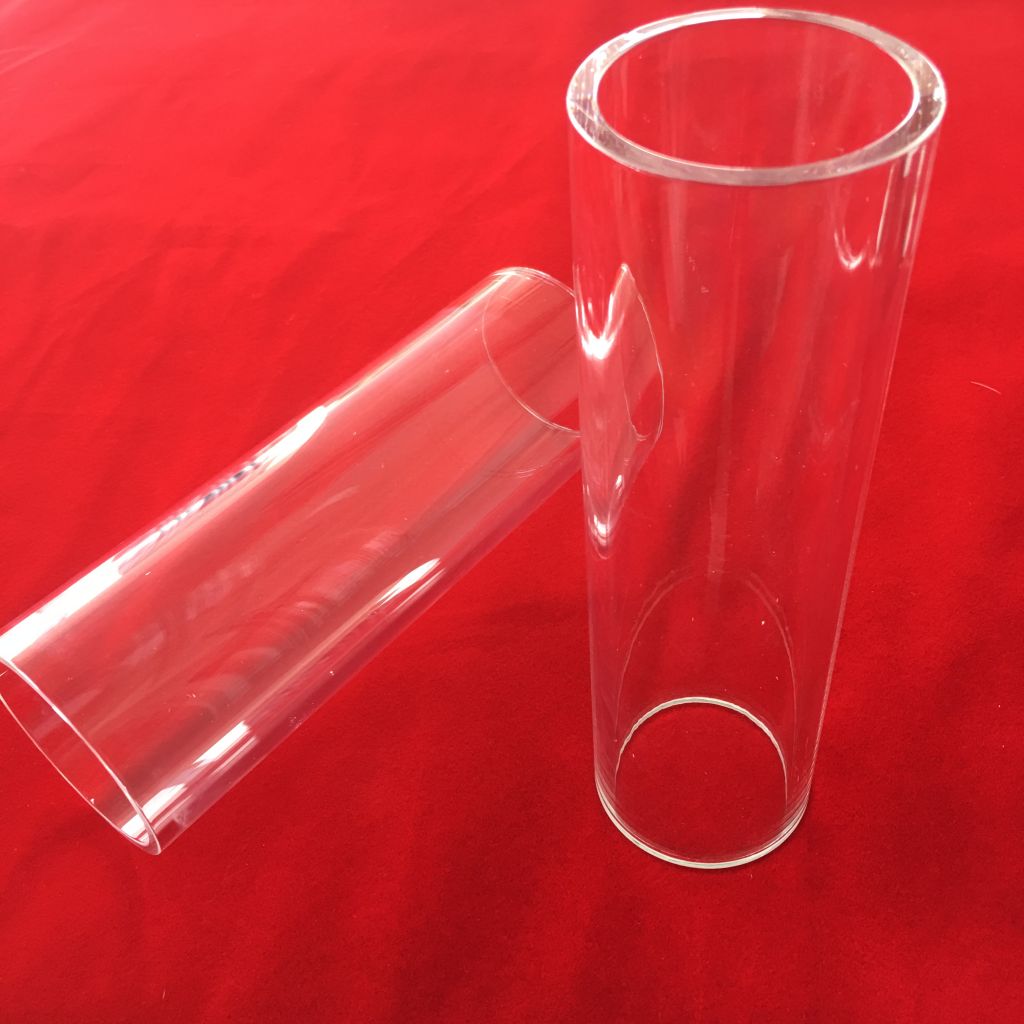 Big size clear quartz glass tube