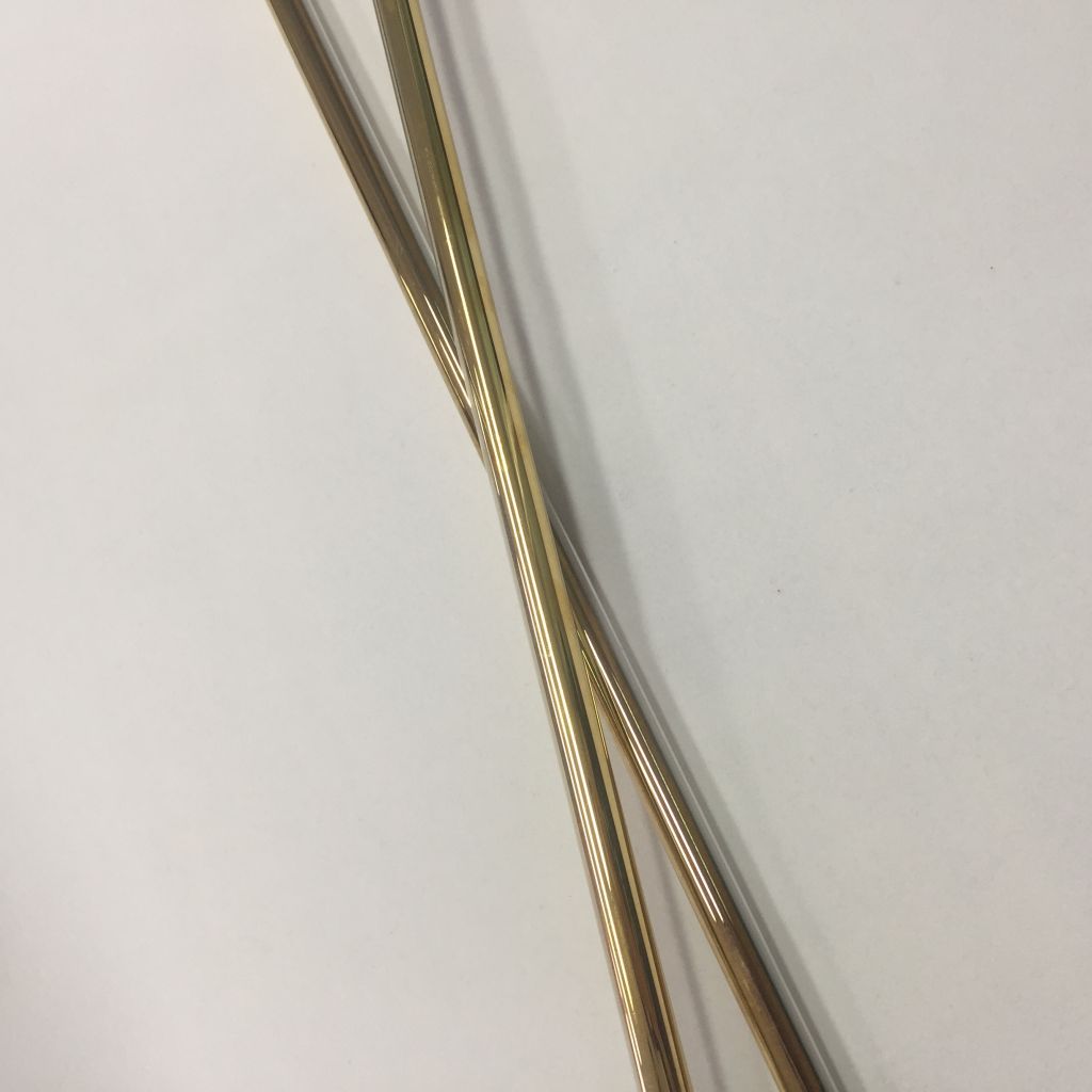 Heat resistant gold plated quartz tube
