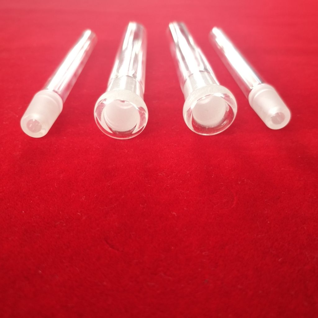 Customized male and female quartz glass tube