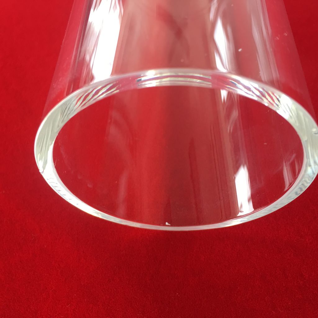 Big size clear quartz glass tube