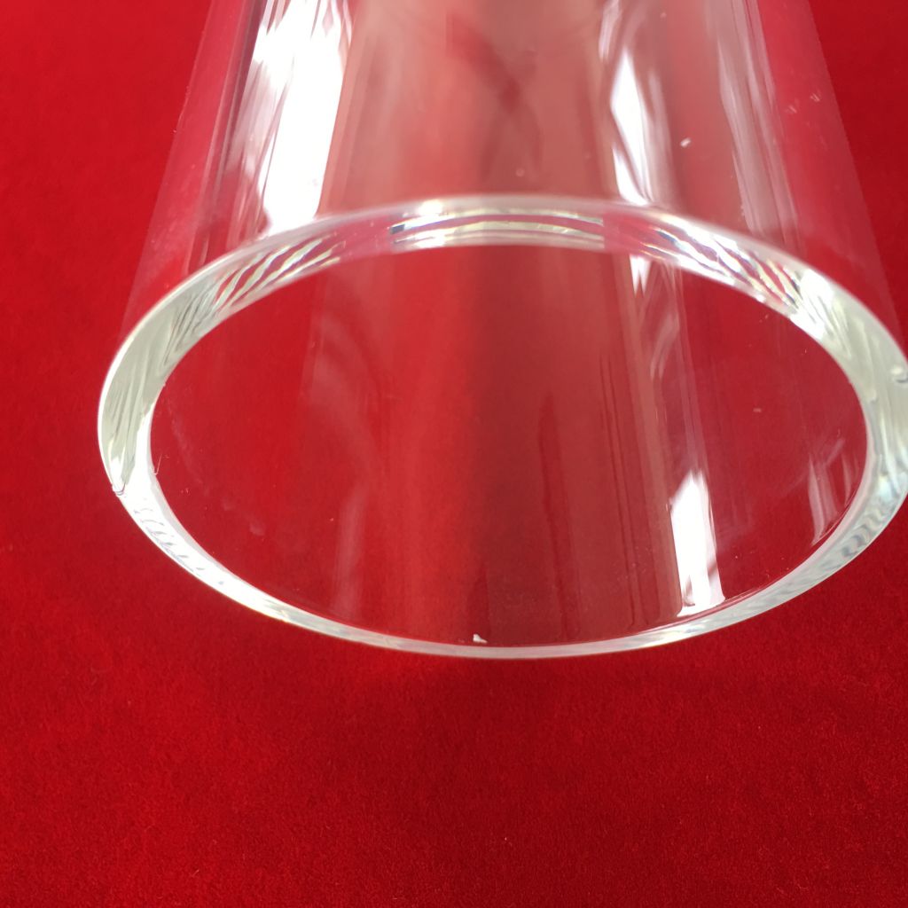 Thick transparent quartz glass pipe