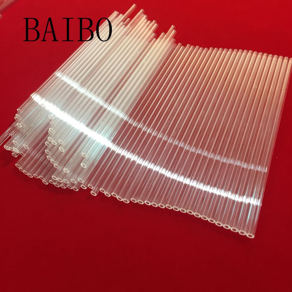 High quality polished clear quartz glass tube