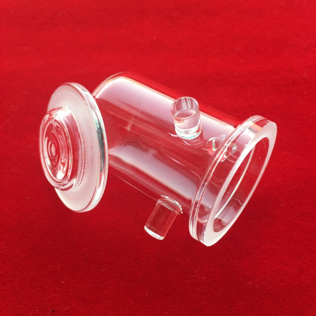 Hot selling clear quartz glass crucible with handle