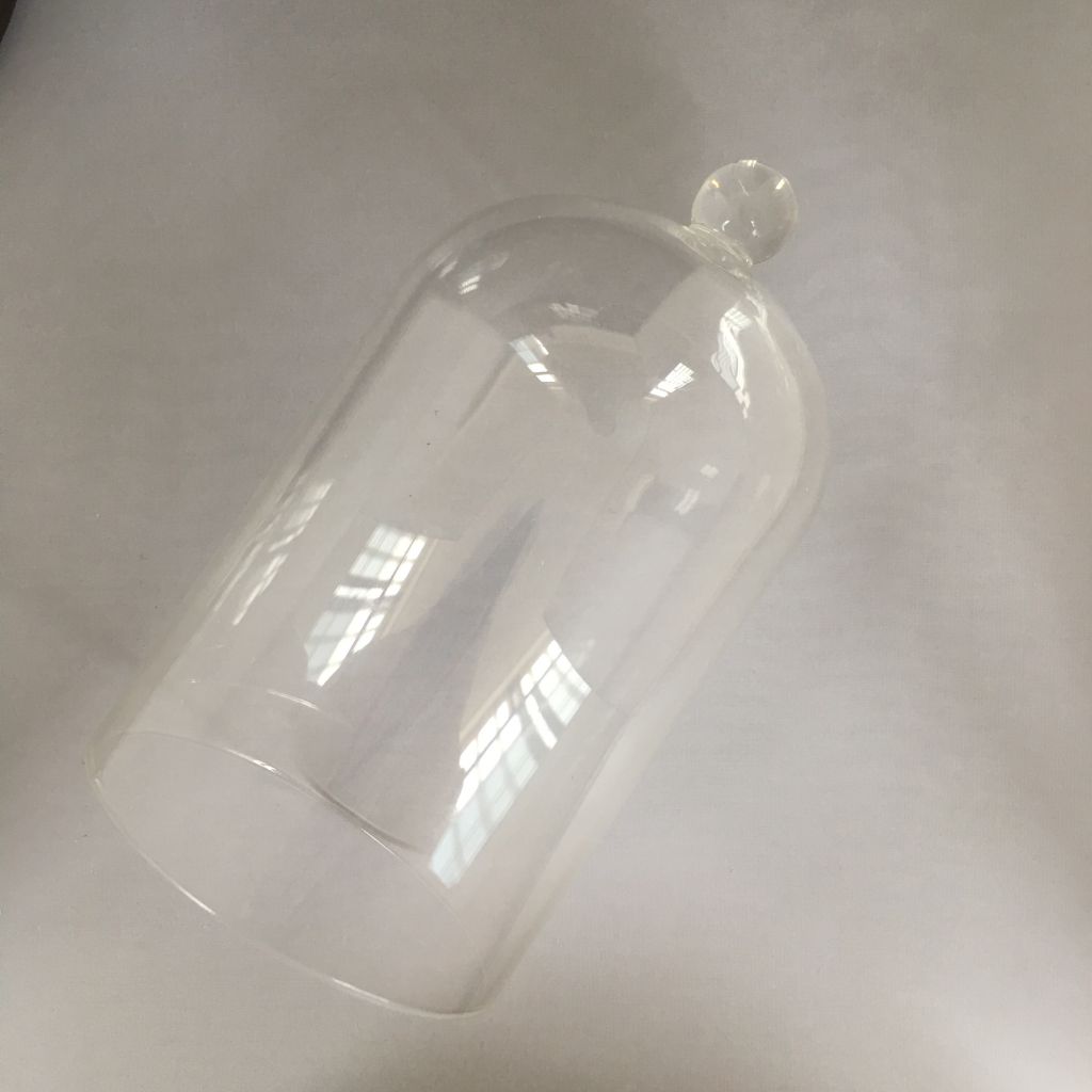 China supplier borosilicate glass bell jar with wooden base