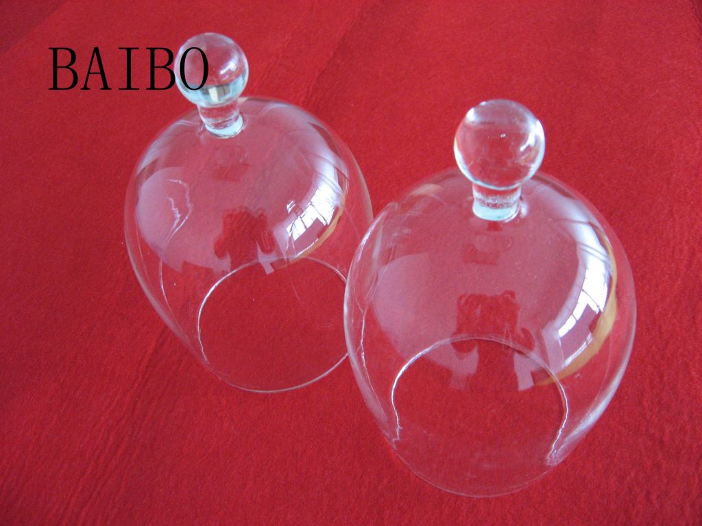 Clear no bubbles borosilicate glass bell jar