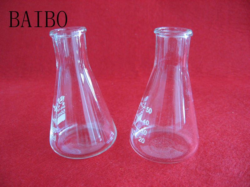 Borosilicate glass conical flask with high purity