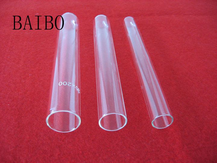 Clear borosilicate glass test tube with high temperature