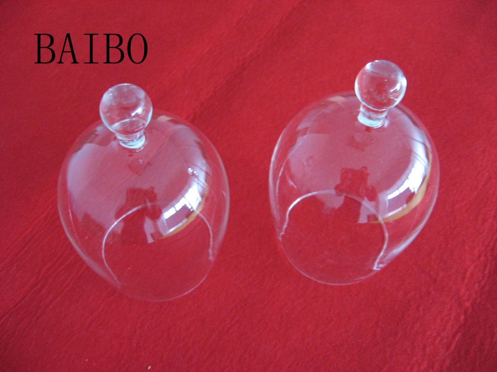 Heat resistant clear borosilicate glass bell jar