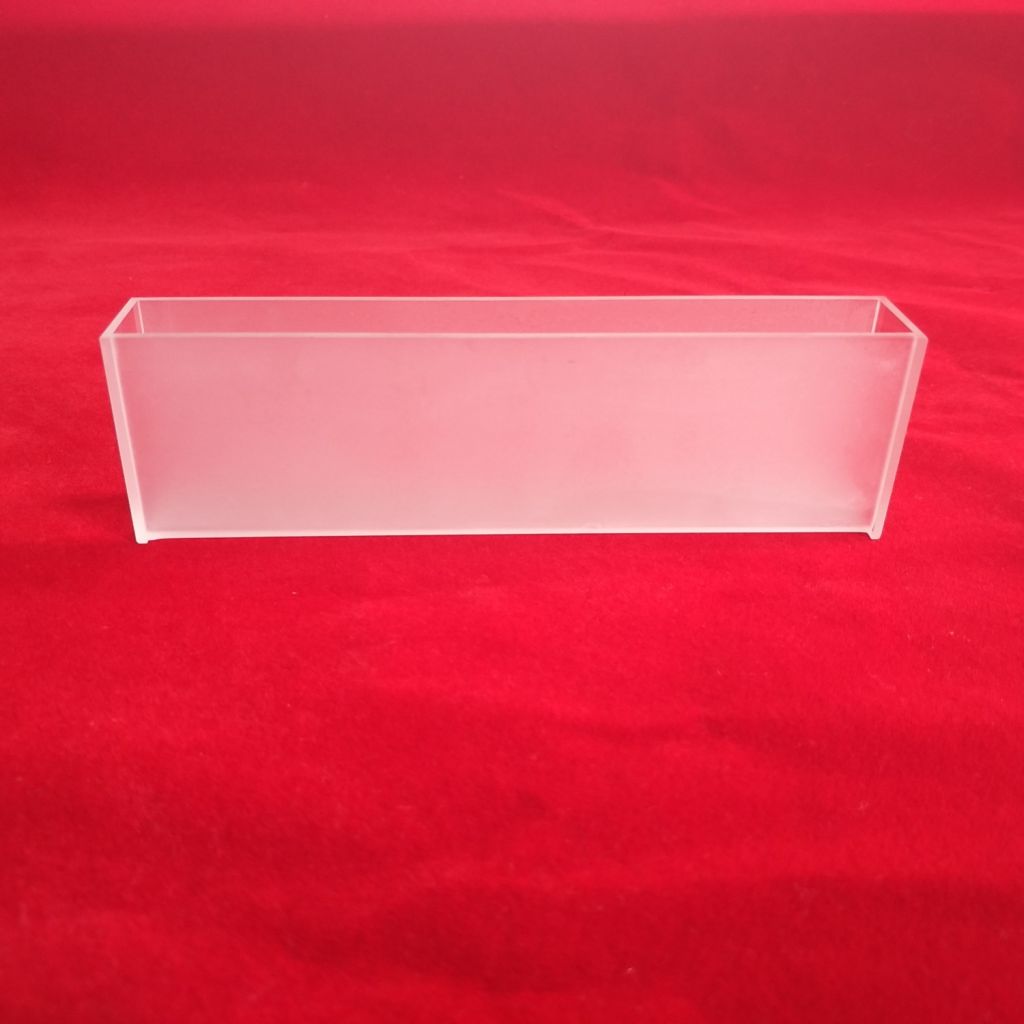 Hot selling large glass cuvette with frosted wall