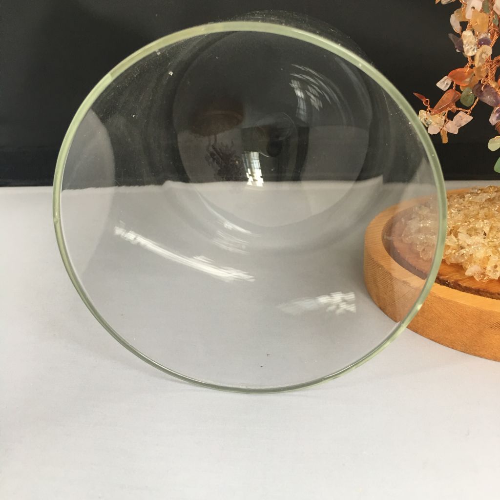 Clear dome borosilicate glass bell jar