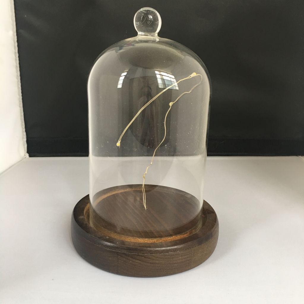 Borosilicate glass bell jar with handle 