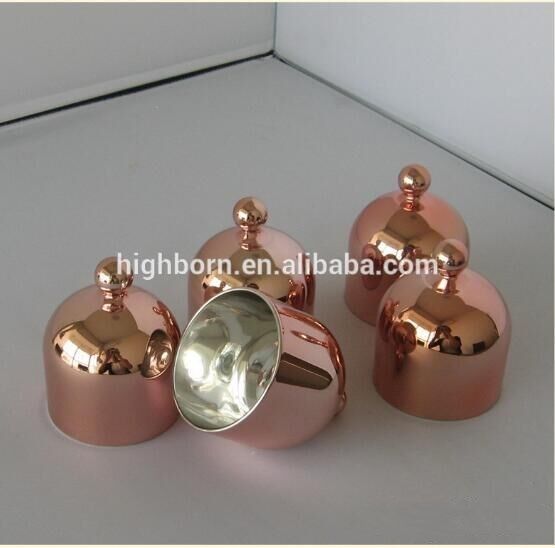 Gold coated borosilicate glass bell jar made in China