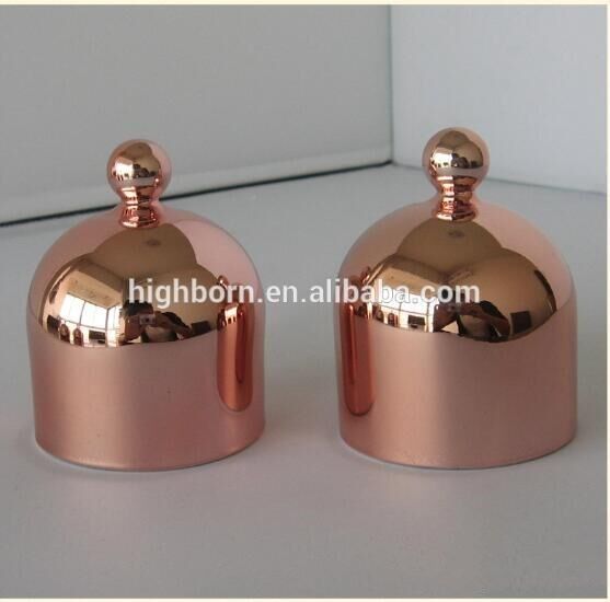 Gold coated borosilicate glass bell jar made in China