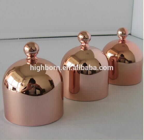 Gold coated borosilicate glass bell jar made in China