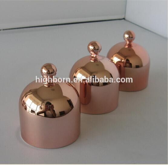 Gold coated borosilicate glass bell jar made in China