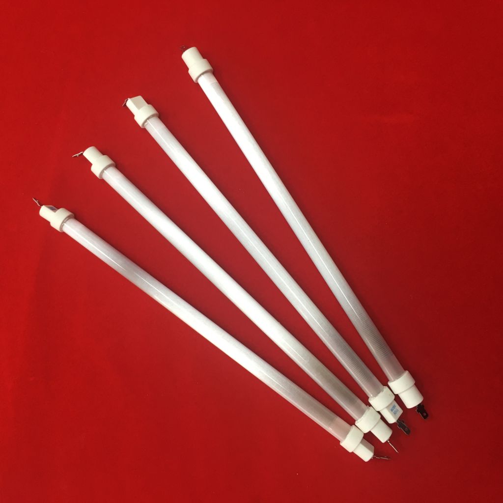 Low price milky white quartz heating tube in various size