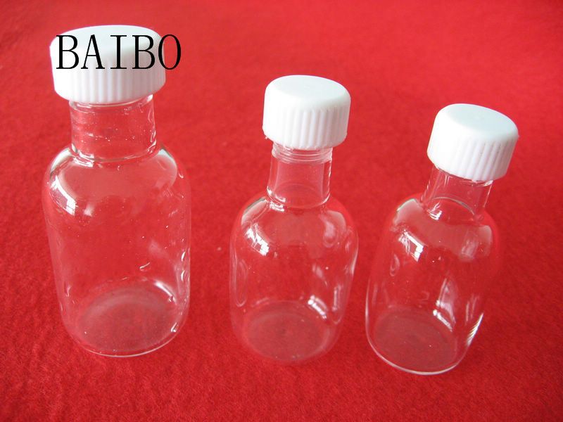 High quality clear glass reagent bottle
