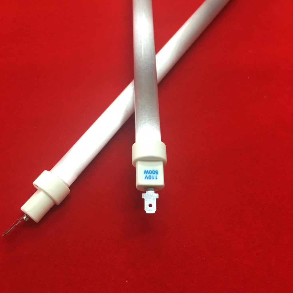 Heat resistant milky white quartz heating tube