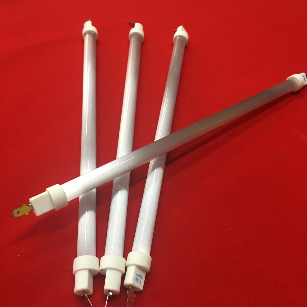 Heat resistant milky white quartz heating tube