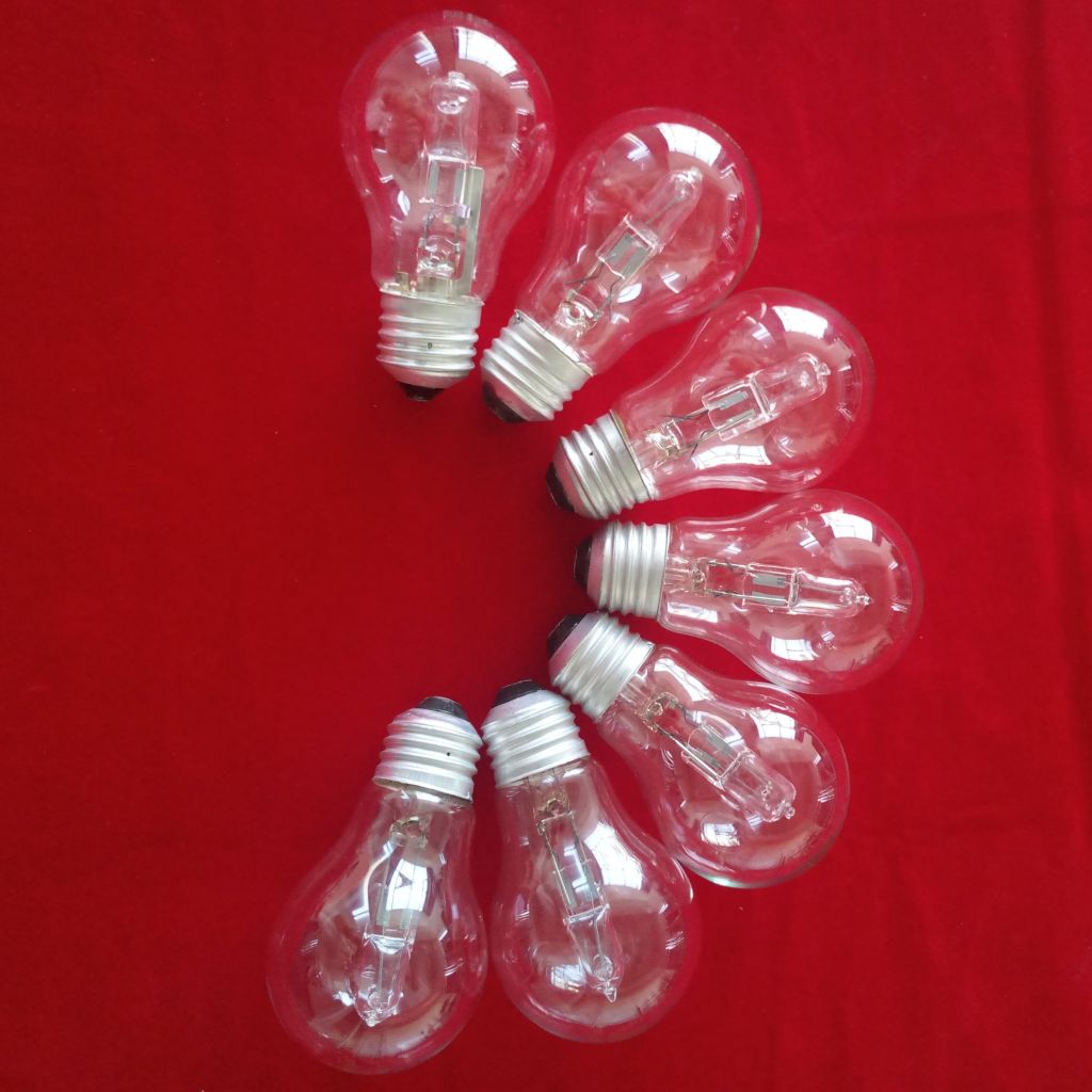 Direct price A55 A60 halogen clear bulb E27 B22 halogen lamp 18W 28W 42W 58W 70W