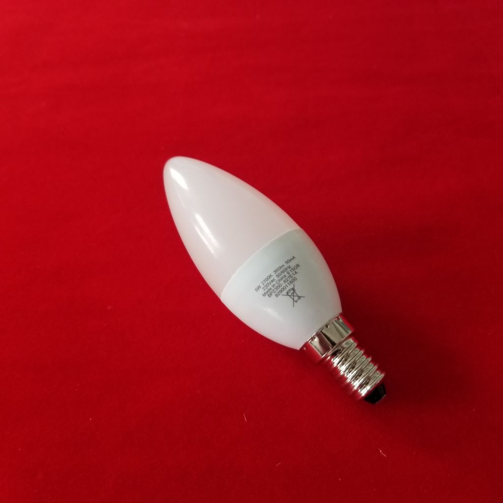 C37-6W RC 220-240V E14 LED plastic light bulb