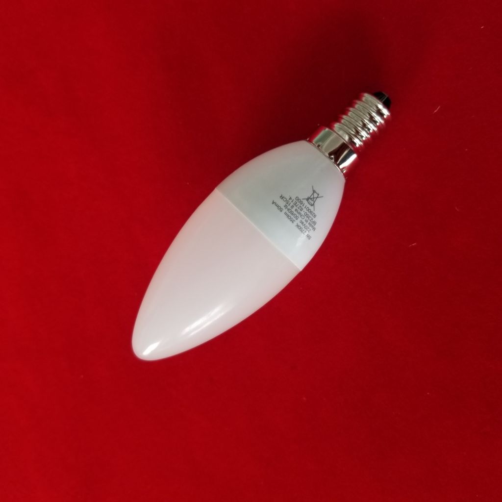 C37-5W 175-265V E14 LED plastic light bulb